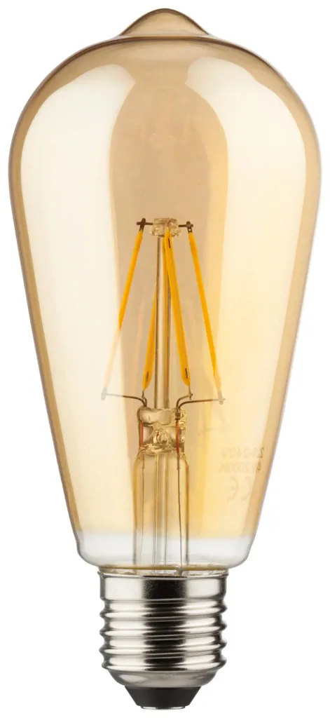 LED retro decorative lamp Edision gold with 7 watts, E27, 1800 Kelvin, dimmable